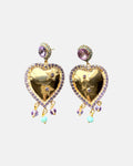 PENDIENTES CUORE DI CRISTALLO MORADO