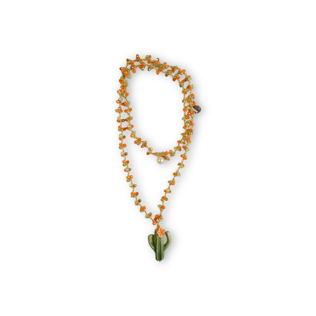 COLLAR CACTUS CON FLOR